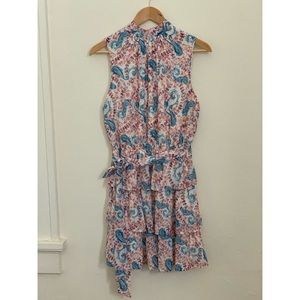 Pink Lily Paisley Ruffle Dress